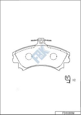 FBK FD6086M - Kit de plaquettes de frein, frein à disque cwaw.fr