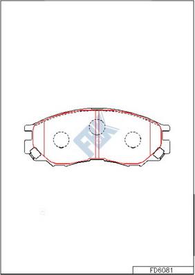 FBK FD6081 - Kit de plaquettes de frein, frein à disque cwaw.fr