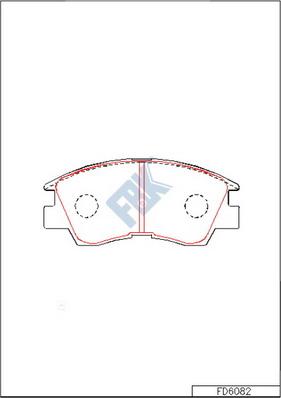 FBK FD6082 - Kit de plaquettes de frein, frein à disque cwaw.fr