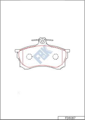 FBK FD6087 - Kit de plaquettes de frein, frein à disque cwaw.fr