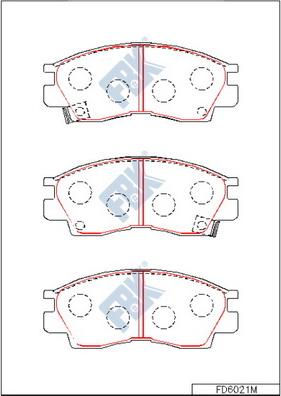 FBK FD6021M - Kit de plaquettes de frein, frein à disque cwaw.fr