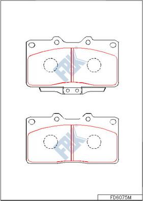 FBK FD6075M - Kit de plaquettes de frein, frein à disque cwaw.fr