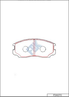 FBK FD6070 - Kit de plaquettes de frein, frein à disque cwaw.fr