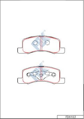 FBK FD6103 - Kit de plaquettes de frein, frein à disque cwaw.fr