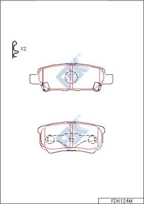 FBK FD6124M - Kit de plaquettes de frein, frein à disque cwaw.fr