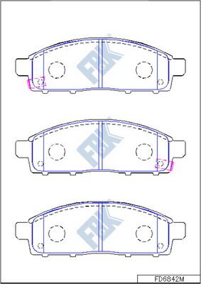 FBK FD6842M - Kit de plaquettes de frein, frein à disque cwaw.fr