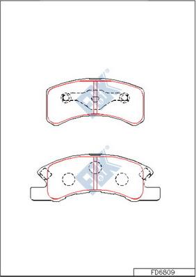 FBK FD6809 - Kit de plaquettes de frein, frein à disque cwaw.fr