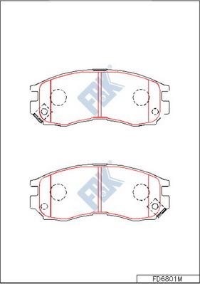 FBK FD6801M - Kit de plaquettes de frein, frein à disque cwaw.fr