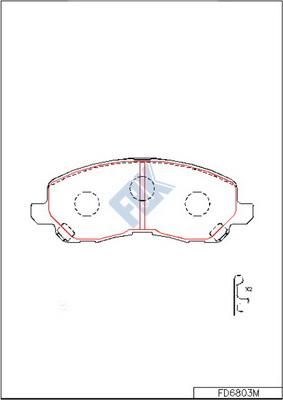 FBK FD6803M - Kit de plaquettes de frein, frein à disque cwaw.fr