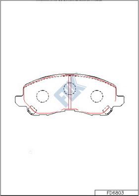 FBK FD6803 - Kit de plaquettes de frein, frein à disque cwaw.fr