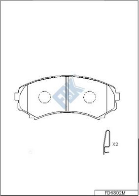 FBK FD6802M - Kit de plaquettes de frein, frein à disque cwaw.fr