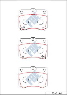 FBK FD6814M - Kit de plaquettes de frein, frein à disque cwaw.fr