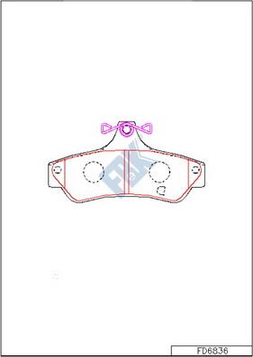 FBK FD6836 - Kit de plaquettes de frein, frein à disque cwaw.fr