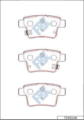 FBK FD6824M - Kit de plaquettes de frein, frein à disque cwaw.fr