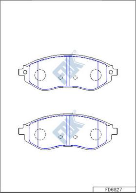 FBK FD6827 - Kit de plaquettes de frein, frein à disque cwaw.fr