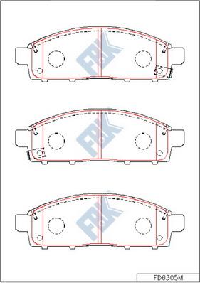 FBK FD6305M - Kit de plaquettes de frein, frein à disque cwaw.fr