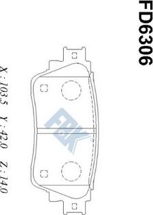 FBK FD6306 - Kit de plaquettes de frein, frein à disque cwaw.fr