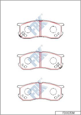 FBK FD0030M - Kit de plaquettes de frein, frein à disque cwaw.fr