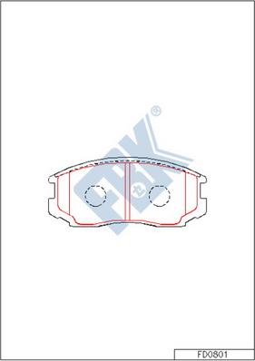 FBK FD0801 - Kit de plaquettes de frein, frein à disque cwaw.fr