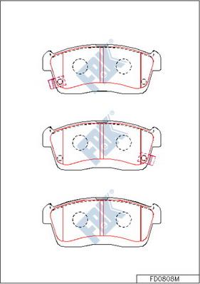 FBK FD0808M - Kit de plaquettes de frein, frein à disque cwaw.fr