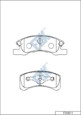 FBK FD0811 - Kit de plaquettes de frein, frein à disque cwaw.fr