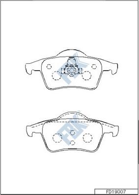 FBK FD19007 - Kit de plaquettes de frein, frein à disque cwaw.fr