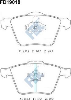 FBK FD19018 - Kit de plaquettes de frein, frein à disque cwaw.fr