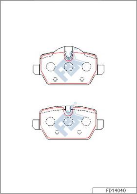 FBK FD14040 - Kit de plaquettes de frein, frein à disque cwaw.fr