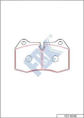 FBK FD14048 - Kit de plaquettes de frein, frein à disque cwaw.fr