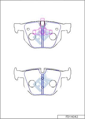 FBK FD14042 - Kit de plaquettes de frein, frein à disque cwaw.fr