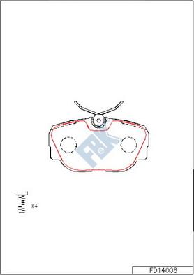 FBK FD14008 - Kit de plaquettes de frein, frein à disque cwaw.fr