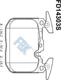 FBK FD14303S - Kit de plaquettes de frein, frein à disque cwaw.fr