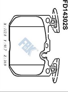 FBK FD14302S - Kit de plaquettes de frein, frein à disque cwaw.fr