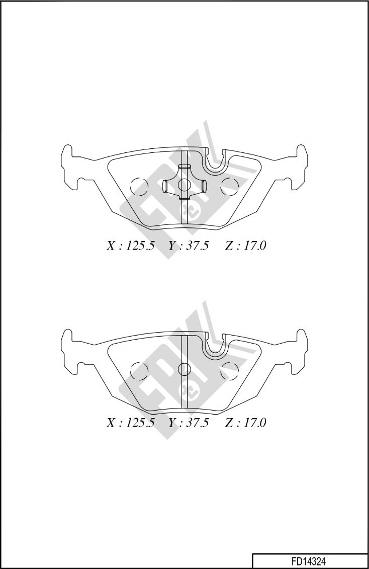 FBK FD14324 - Kit de plaquettes de frein, frein à disque cwaw.fr