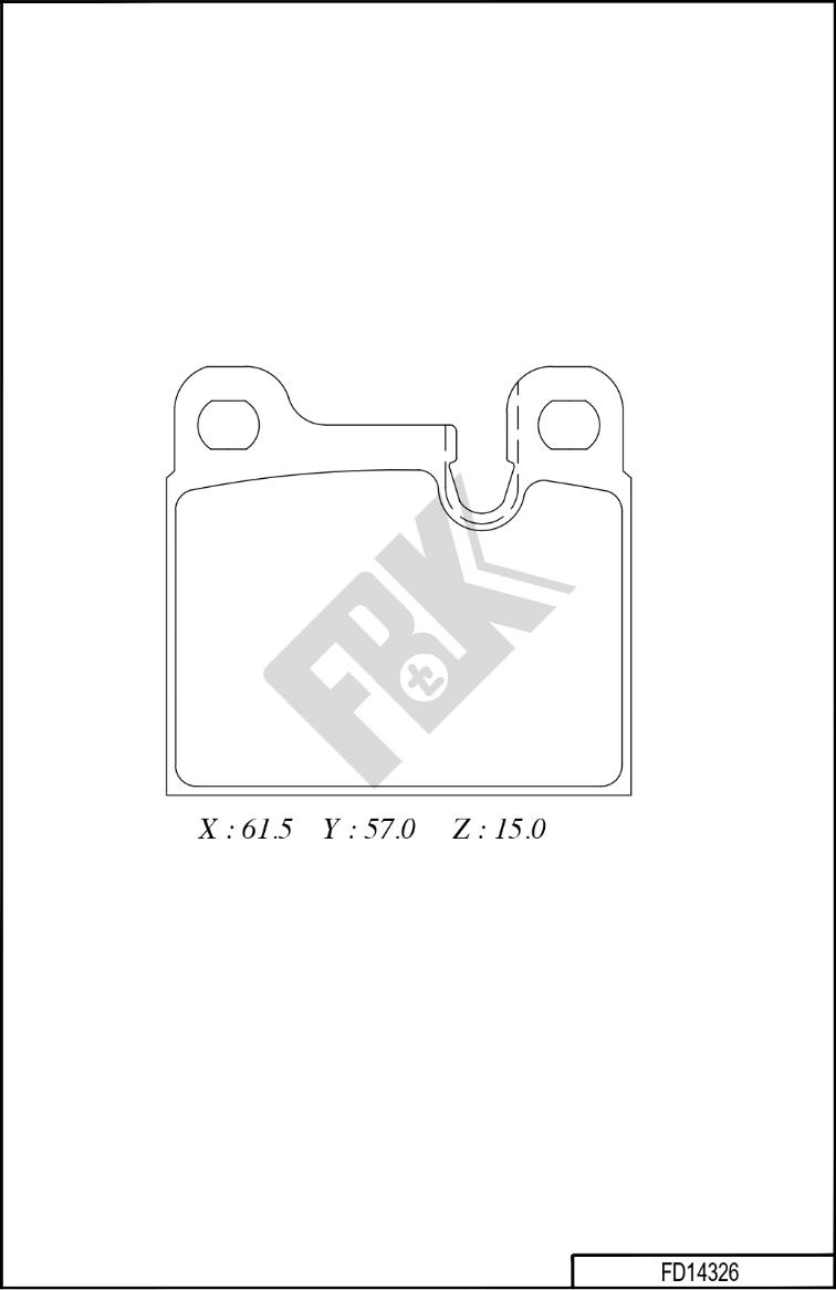 FBK FD14326 - Kit de plaquettes de frein, frein à disque cwaw.fr