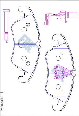 FBK FD15009MA - Kit de plaquettes de frein, frein à disque cwaw.fr