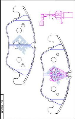 FBK FD15009M - Kit de plaquettes de frein, frein à disque cwaw.fr