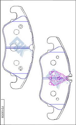 FBK FD15009 - Kit de plaquettes de frein, frein à disque cwaw.fr