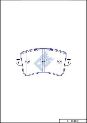 FBK FD15008 - Kit de plaquettes de frein, frein à disque cwaw.fr