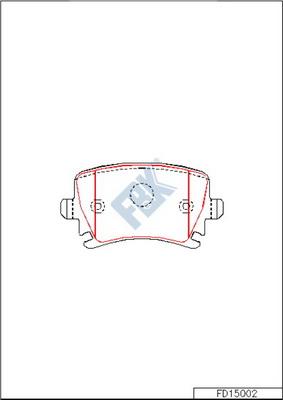 FBK FD15002 - Kit de plaquettes de frein, frein à disque cwaw.fr