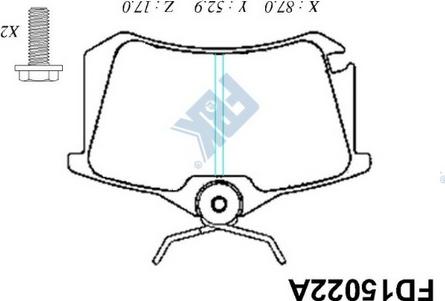 FBK FD15022A - Kit de plaquettes de frein, frein à disque cwaw.fr