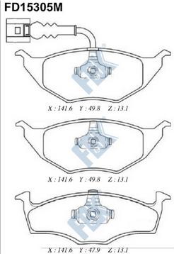 FBK FD15305M - Kit de plaquettes de frein, frein à disque cwaw.fr