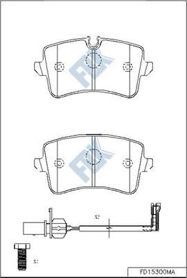 FBK FD15300MA - Kit de plaquettes de frein, frein à disque cwaw.fr