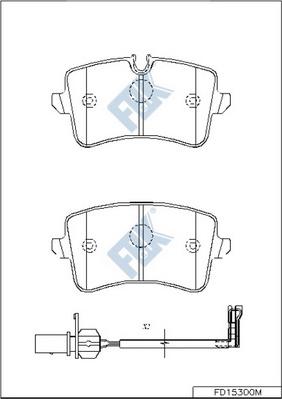 FBK FD15300M - Kit de plaquettes de frein, frein à disque cwaw.fr