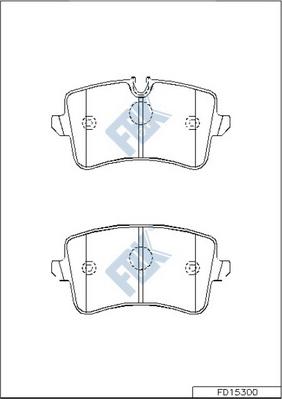 FBK FD15300 - Kit de plaquettes de frein, frein à disque cwaw.fr