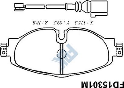 FBK FD15301M - Kit de plaquettes de frein, frein à disque cwaw.fr