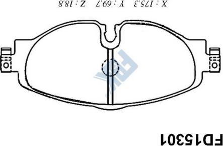 FBK FD15301 - Kit de plaquettes de frein, frein à disque cwaw.fr