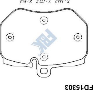 FBK FD15303 - Kit de plaquettes de frein, frein à disque cwaw.fr