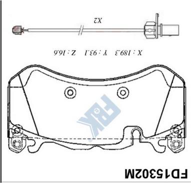 FBK FD15302M - Kit de plaquettes de frein, frein à disque cwaw.fr