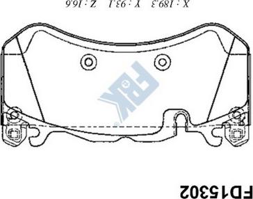 FBK FD15302 - Kit de plaquettes de frein, frein à disque cwaw.fr